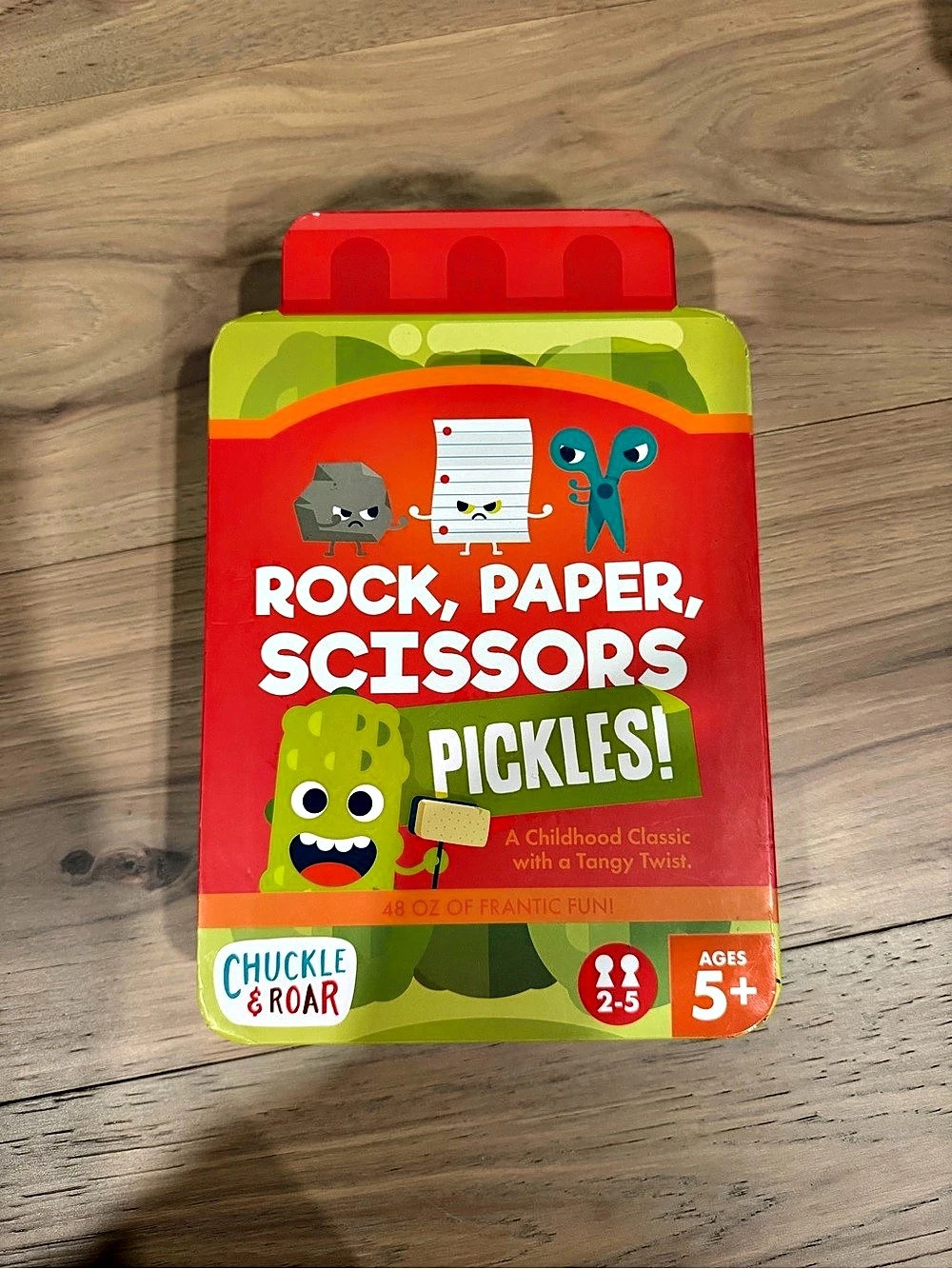 Chuckles & Roar Rock, Paper, Scissors Pickles! Kids Game Rock Paper Scissors